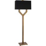 Valerie Floor Lamp - Vintage Brass / Black