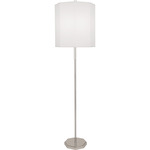 Kate Floor Lamp - Polished Nickel / Ascot White