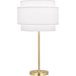 Decker Table Lamp - Modern Brass / Ascot White