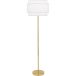 Decker Floor Lamp - Modern Brass / Ascot White