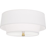 Decker Ceiling Light Fixture - Modern Brass / Ascot White