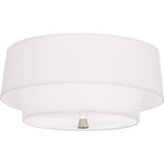 Decker Ceiling Light Fixture - Polished Nickel / Ascot White