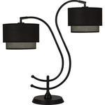 Charlee Table Lamp - Matte Black Powder Coat / Raven Black