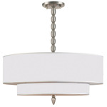 Luxo Pendant - Satin Nickel / White