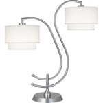 Charlee Table Lamp - Chrome Powder Coat / Ascot White