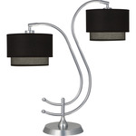 Charlee Table Lamp - Chrome Powder Coat / Raven Black