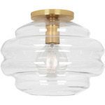 Horizon Ceiling Light Fixture - Modern Brass / Clear