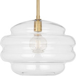 Horizon Pendant - Modern Brass / Clear
