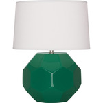 Franklin Table Lamp - Emerald Green / Oyster Linen