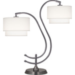 Charlee Table Lamp - Gunmetal Powder Coat / Ascot White