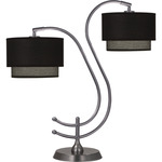 Charlee Table Lamp - Gunmetal Powder Coat / Raven Black