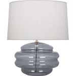 Horizon Table Lamp with Fabric Shade - Smoke Gray / Oyster Linen