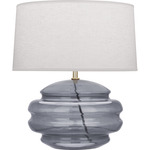 Horizon Table Lamp with Fabric Shade - Smoke Gray / Oyster Linen