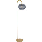 Horizon Floor Lamp - Modern Brass / Smoke Gray