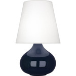 June Table Lamp - Midnight Blue / Oyster Linen