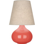June Table Lamp - Melon / Buff Linen