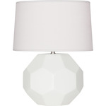 Franklin Table Lamp - Matte Lily / Oyster Linen