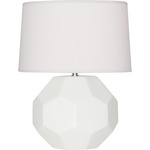 Franklin Table Lamp - Matte Lily / Oyster Linen