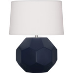 Franklin Table Lamp - Matte Midnight Blue / Oyster Linen