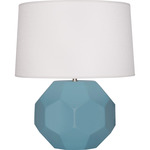 Franklin Table Lamp - Matte Steel Blue / Oyster Linen