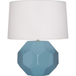Franklin Table Lamp - Steel Blue / Oyster Linen