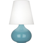 June Table Lamp - Steel Blue / Oyster Linen