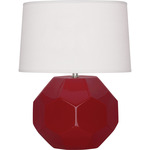 Franklin Table Lamp - Oxblood / Oyster Linen