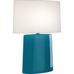 Victor Table Lamp - Peacock / Ascot White