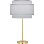 Decker Table Lamp - Modern Brass / Pearl Gray