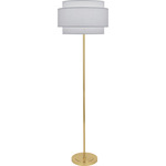 Decker Floor Lamp - Modern Brass / Pearl Gray