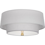 Decker Ceiling Light Fixture - Modern Brass / Pearl Gray