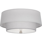 Decker Ceiling Light Fixture - Polished Nickel / Pearl Gray