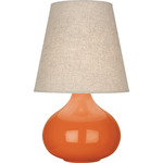 June Table Lamp - Pumpkin / Buff Linen