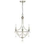 Metro Chandelier - Antique Silver / Clear