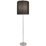 Kate Floor Lamp - Polished Nickel / Raven Black