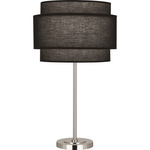 Decker Table Lamp - Polished Nickel / Raven Black