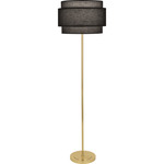 Decker Floor Lamp - Modern Brass / Raven Black