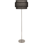 Decker Floor Lamp - Polished Nickel / Raven Black