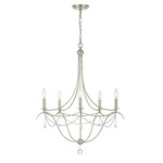 Metro Chandelier - Antique Silver / Clear