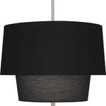 Decker Pendant - Polished Nickel / Raven Black