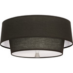 Decker Ceiling Light Fixture - Polished Nickel / Raven Black