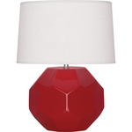 Franklin Table Lamp - Ruby Red / Oyster Linen
