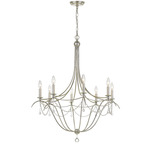 Metro Chandelier - Antique Silver / Clear