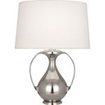 Belvedere Table Lamp - Polished Nickel / Pearl Dupioni