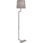 Doughnut Mini C Floor Lamp - Antique Silver / Smoke Gray