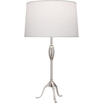 Grace Table Lamp - Polished Nickel / Oyster Linen