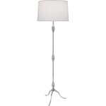 Grace Floor Lamp - Polished Nickel / Oyster Linen