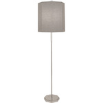 Kate Floor Lamp - Polished Nickel / Smoke Gray