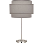Decker Table Lamp - Polished Nickel / Smoke Gray