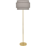 Decker Floor Lamp - Modern Brass / Smoke Gray